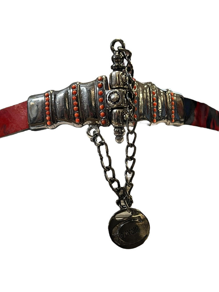 Just Cavalli leather Snakeskin printed belt