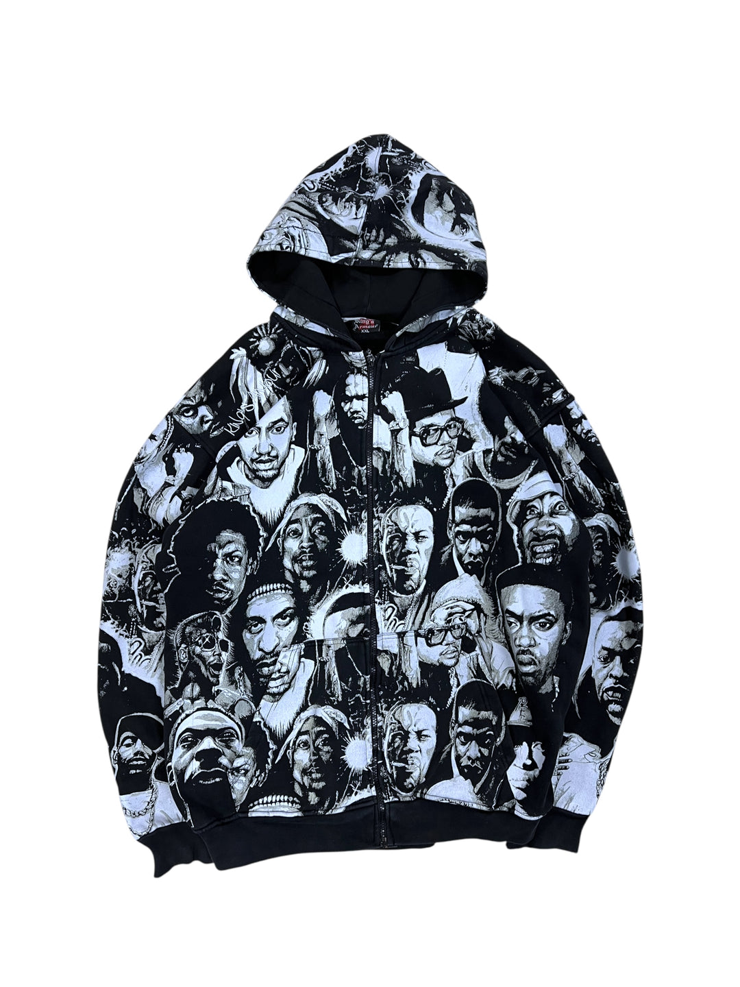 King’s Armour XXL “Hip-Hop Legends” All-Over Print Zip Hoodie XXL