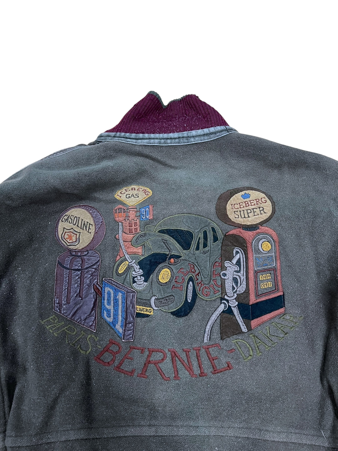 1990s Iceberg Bomber Jacket Cartoon Car Motif