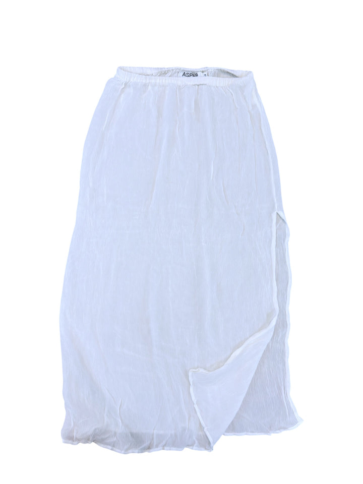 Alberto Aspesi vintage crinkled midi skirt
