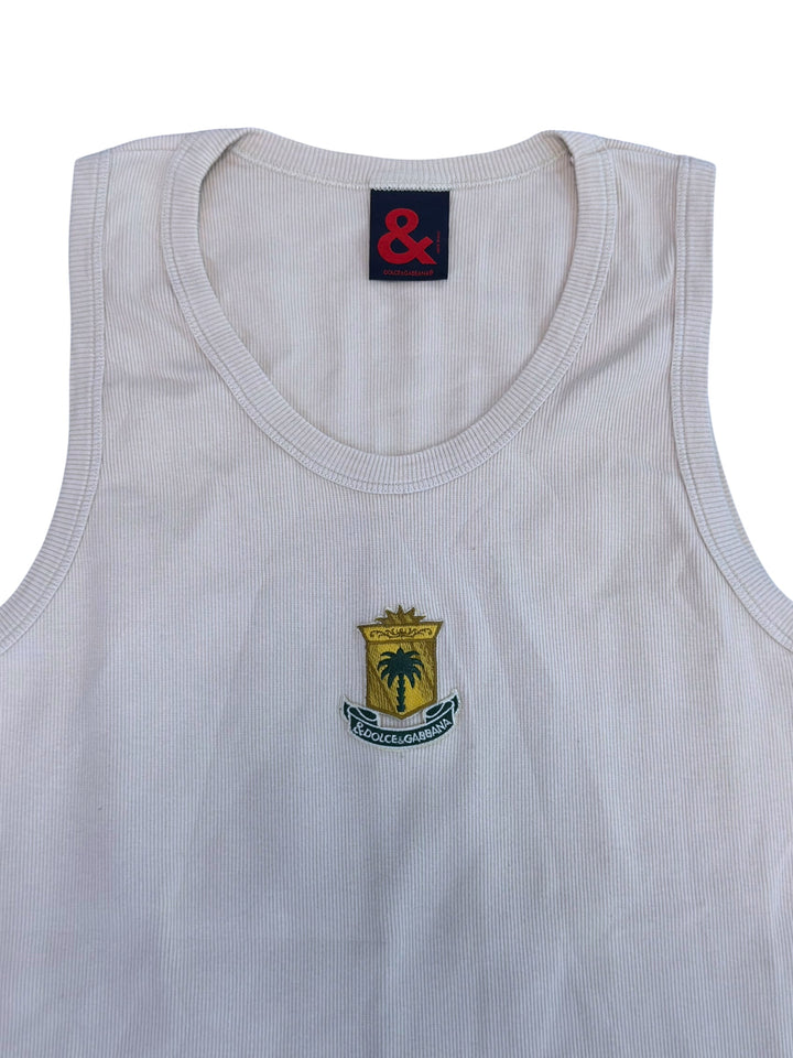 Dolce&Gabbana ribbed logo tank top