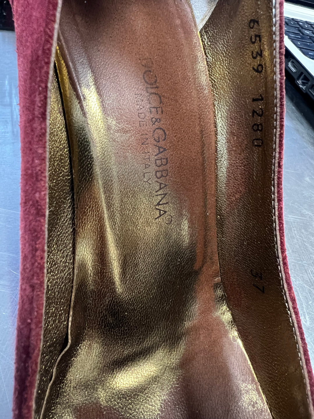 Dolce&Gabbana Suede Studded High Heels Size eu37