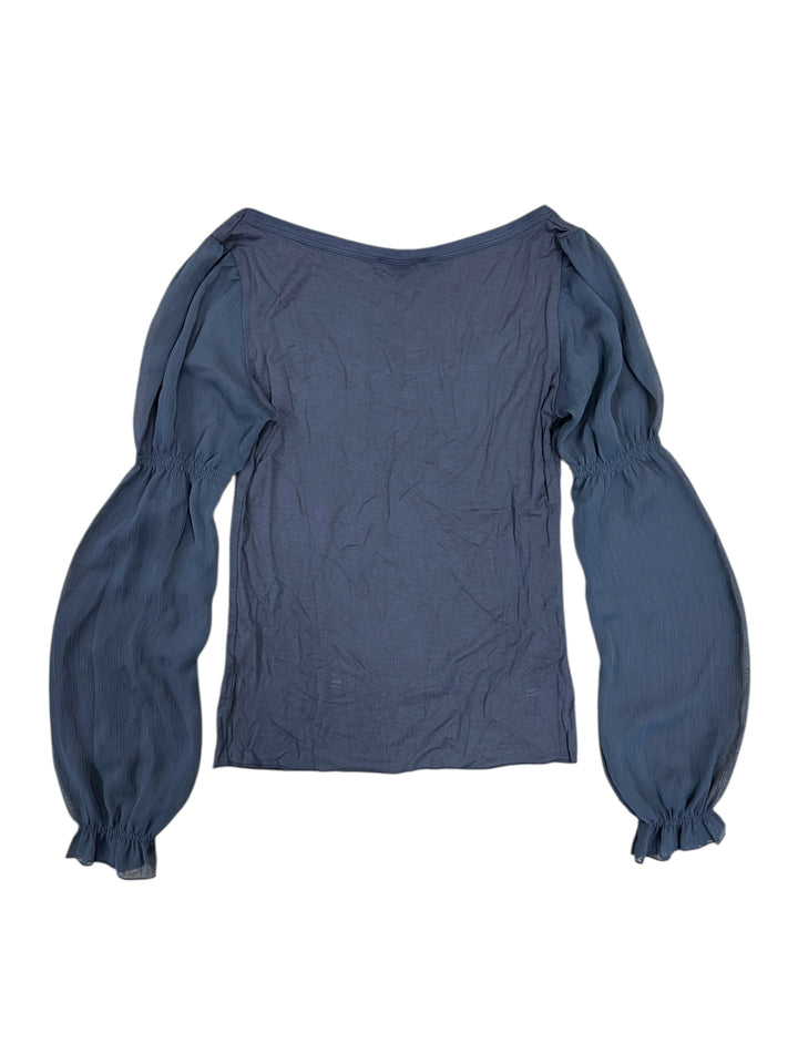 Denny Rose “Fairy Fantasy” Mesh Top with Puff Sleeves Medium