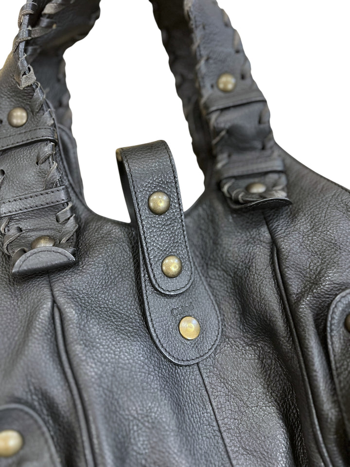 Chloé Fall 2004 Black Leather Silverado Bag