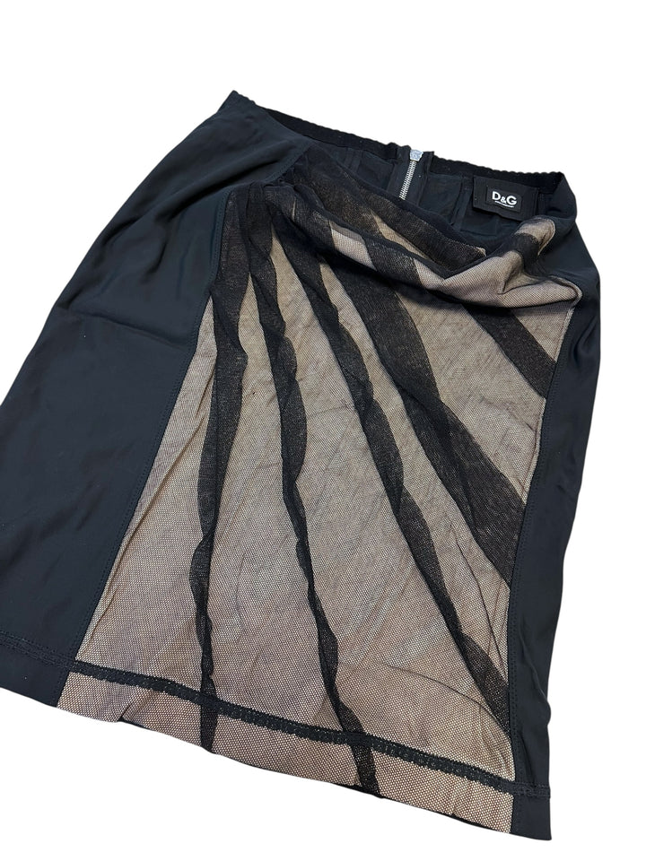 Dolce&Gabbana Vintage Mesh Effect Skirt Large
