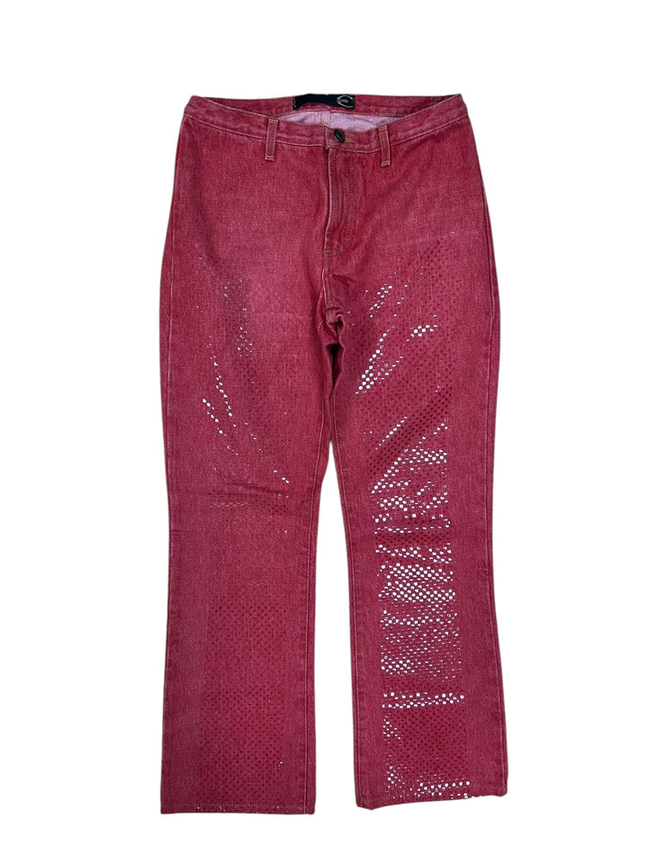 Just Cavalli Red Sequin Jeans Extra Small (eu32)