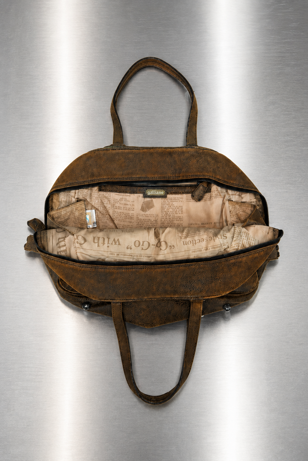 Galliano rare archive 2007 portrait Boston bag