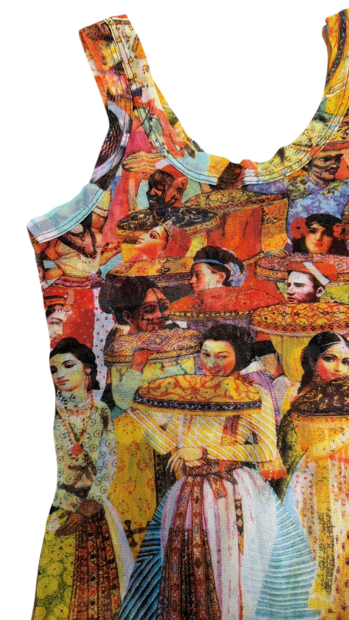 Jean Paul Gaultier Soleil vintage embellished Bollywood mesh tank top