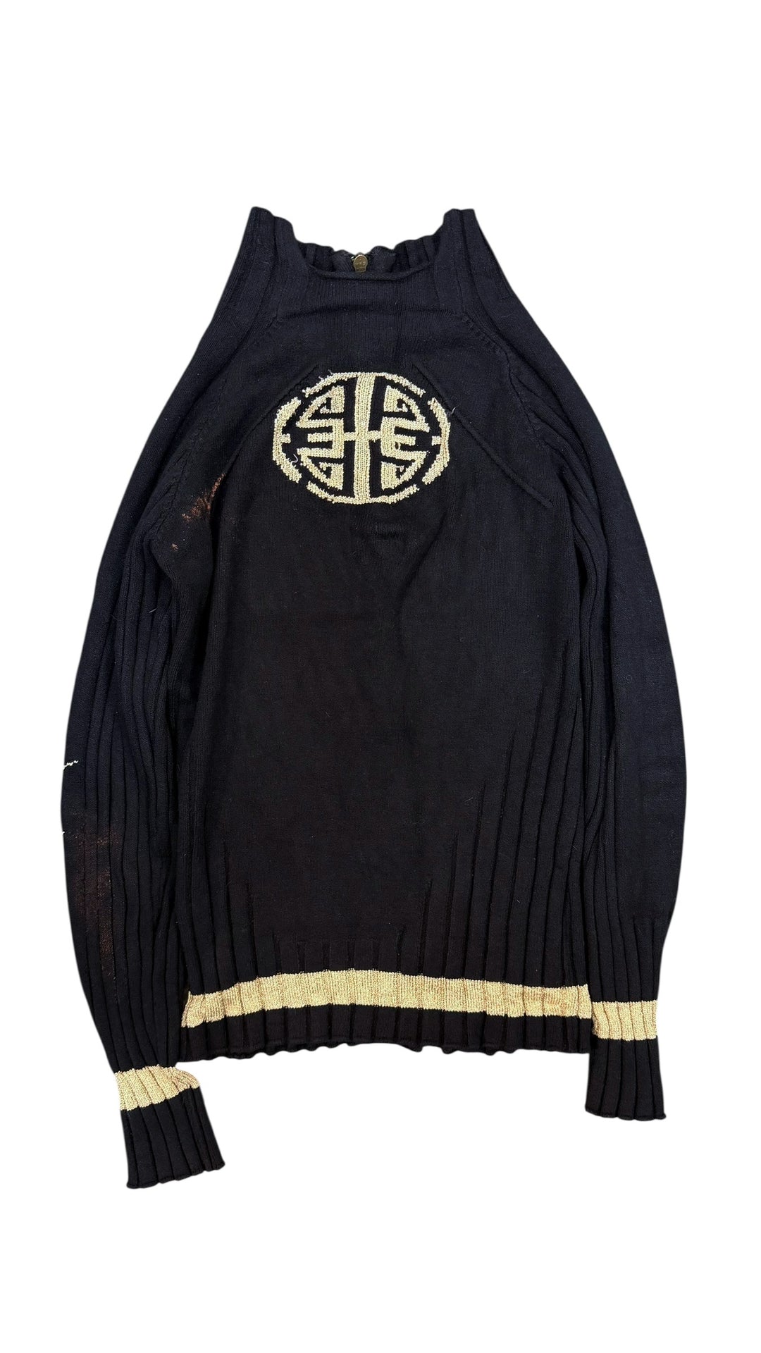 Just Cavalli vintage ribbed zip cardigan