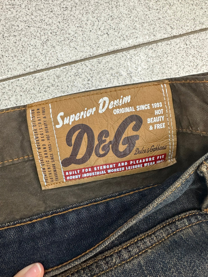 Dolce&Gabbana AW2003 cargo pocket straight-leg jeans