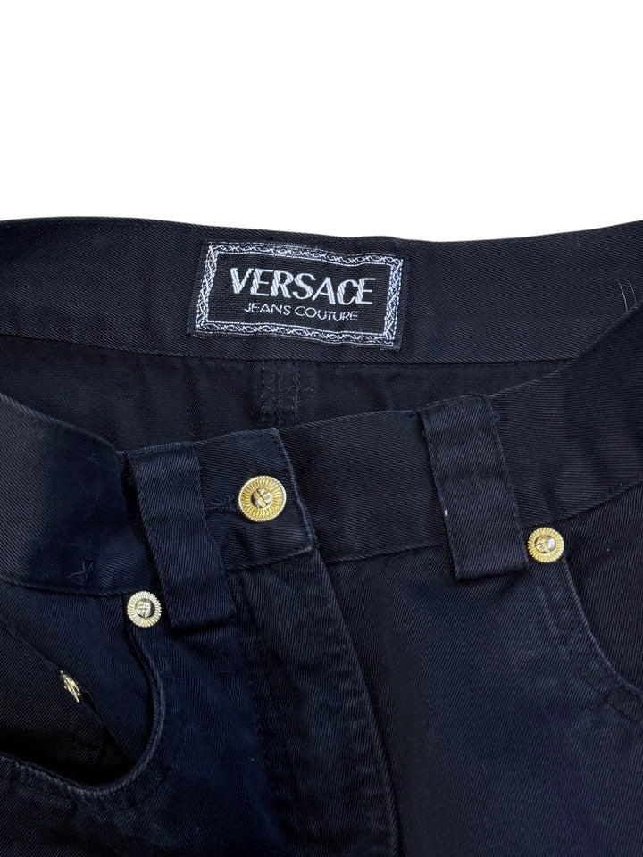 Versace Jeans Couture black A-line mini skirt (XS)