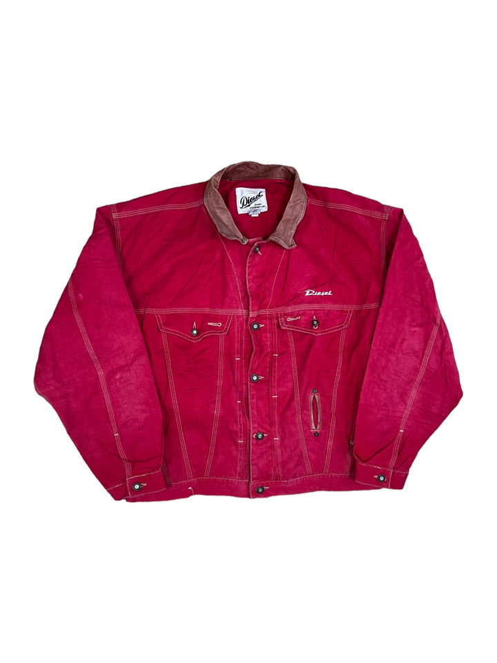 Diesel 90’s faded red denim jacket men’s large