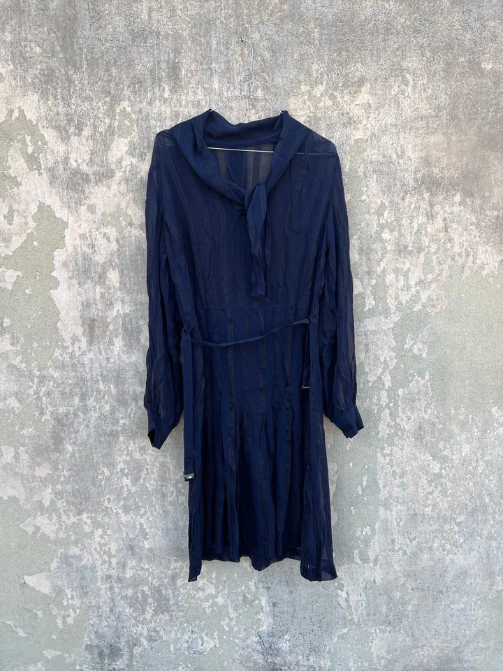 Vintage Dark Blue Mesh Dress One size