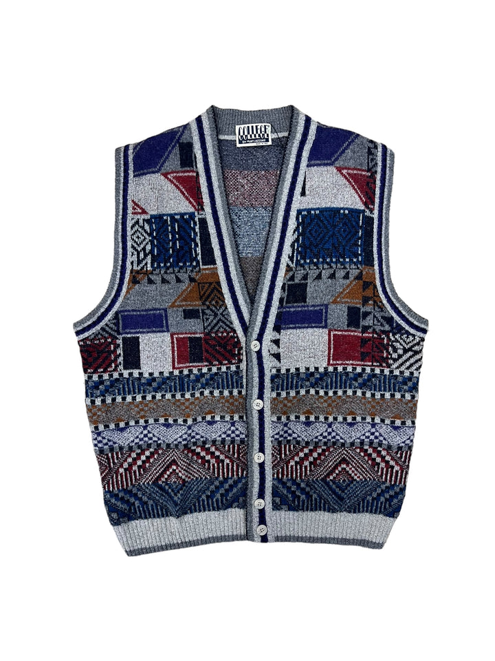 Vintage knit button vest Men’s Large