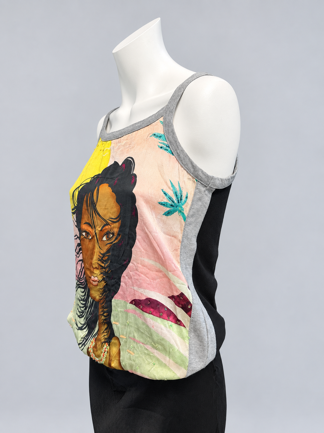 Custo Barcelona vintage silk & cotton tank top medium