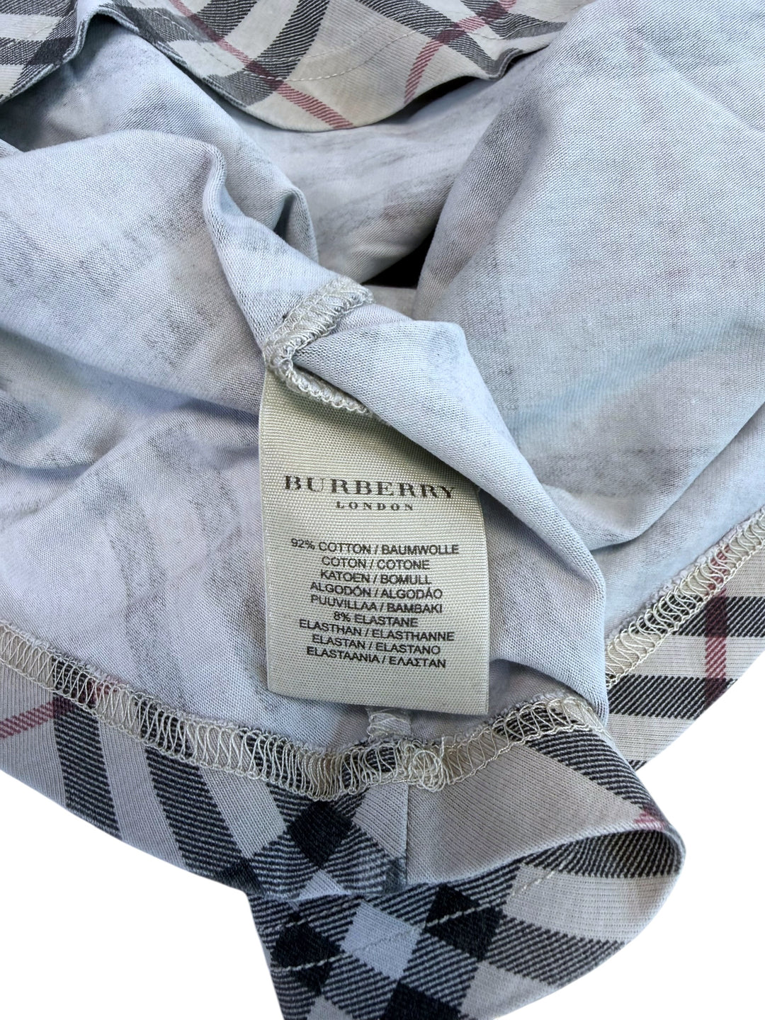 Burberry vintage nova check stretch t-shirt