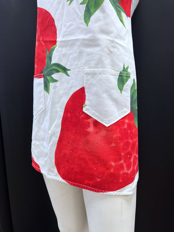 Dolce&Gabbana Vintage Strawberry Pinafore Mini Dress Extra Small