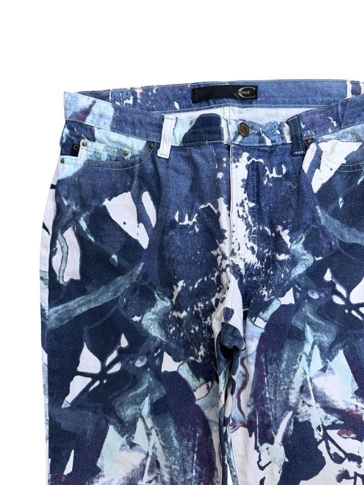 2000s Just Cavalli floral print stretch jeans
