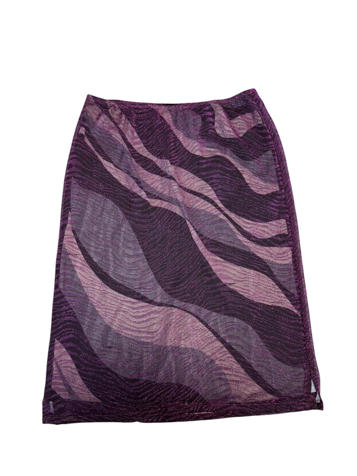 Custo Barcelona purple abstract mesh skirt
