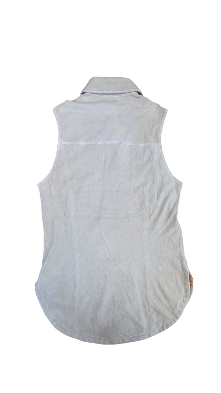 Versus Gianni Versace Suede Sleeveless Shirt