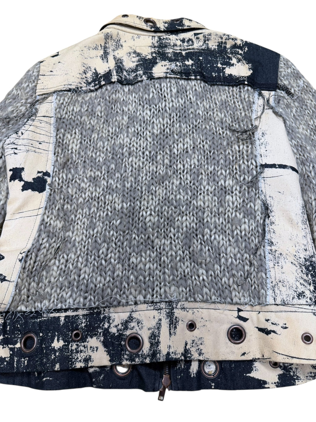 Pianura Studio ‘Industrial Knit’ mixed media jacket medium