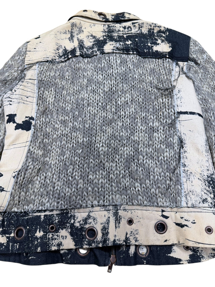 Pianura Studio ‘Industrial Knit’ mixed media jacket medium