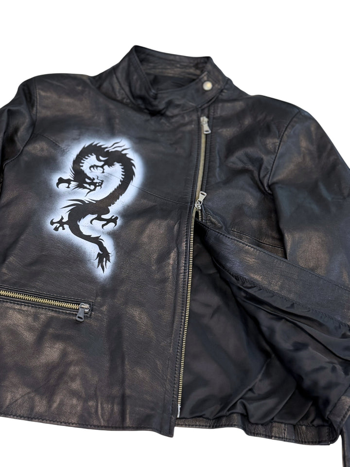 John Richmond dragon leather biker jacket