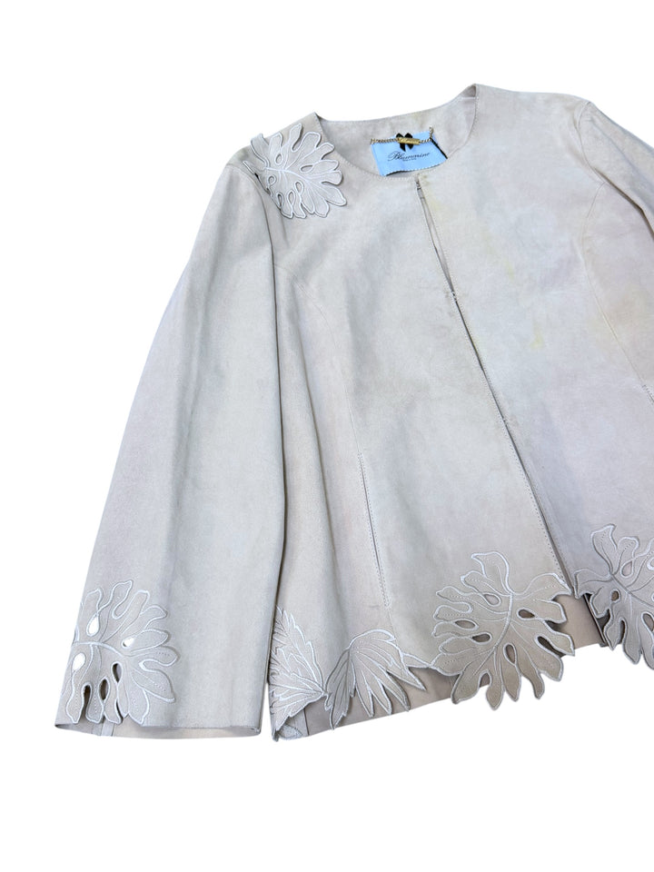 Blumarine suede leather jacket beige IT 40