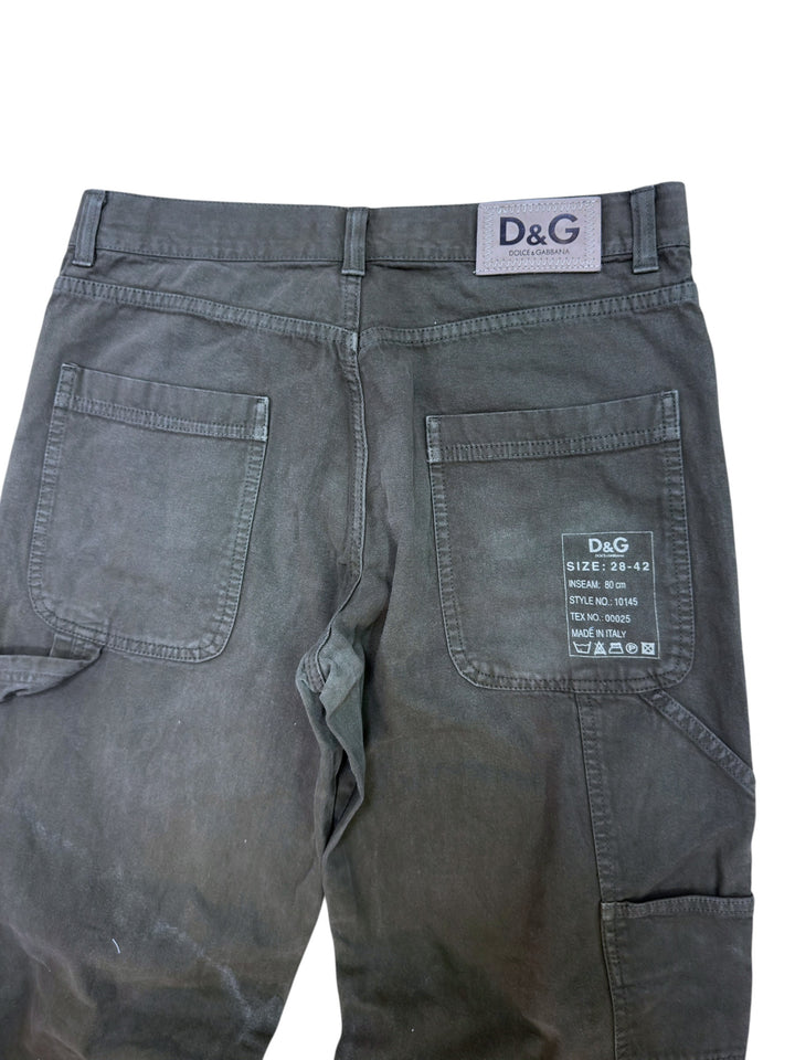 Dolce&Gabbana 2000s cargo utility pants olive green