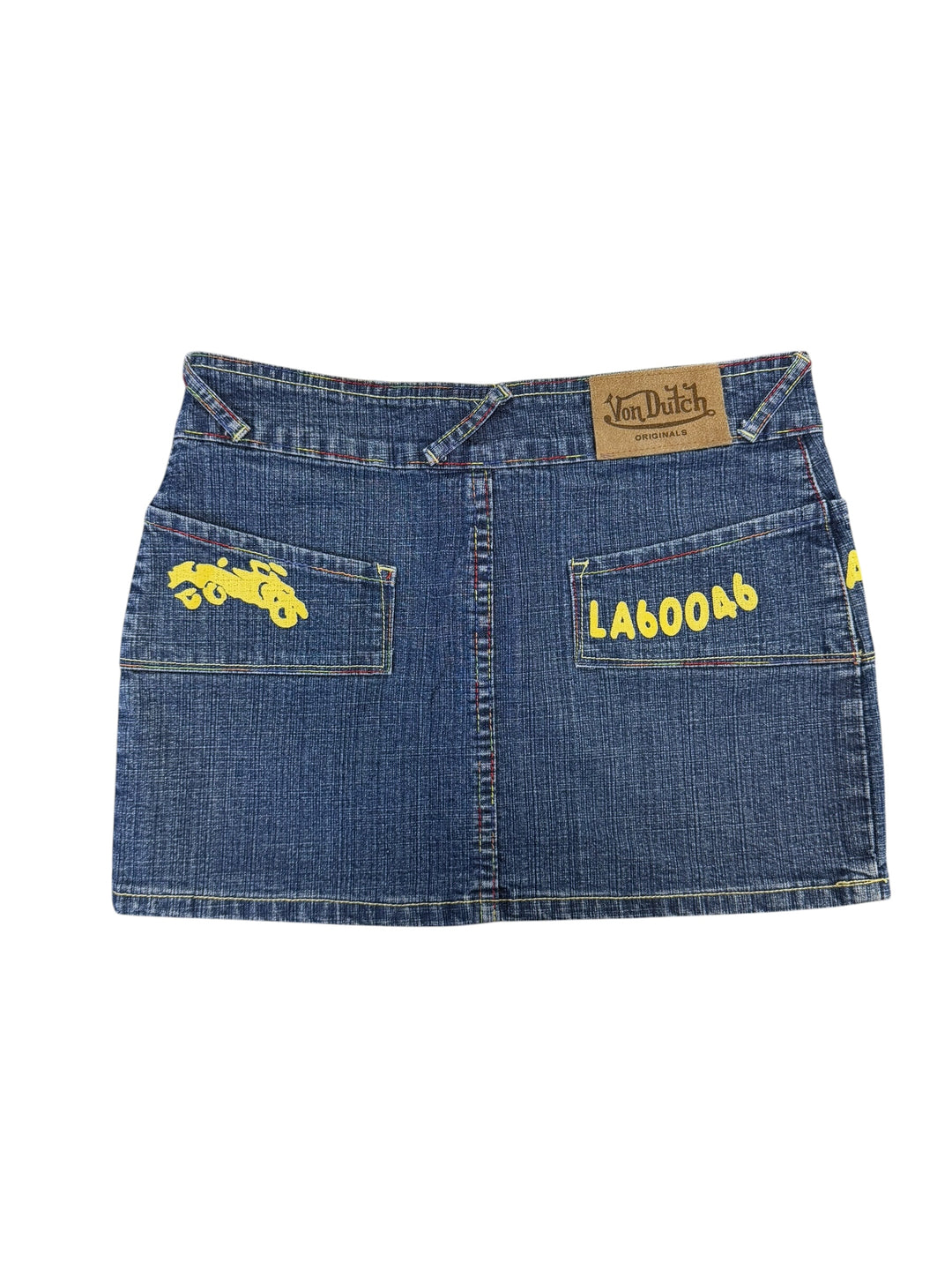 Vintage 90's Archive Von Dutch Denim Mini Skirt medium