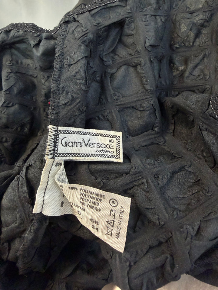 Gianni Versace Intimo textured black bodysuit