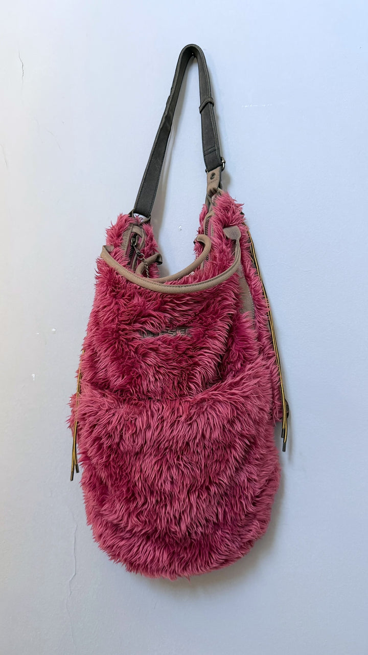 Diesel Shaggy Faux Fur Shoulder Bag
