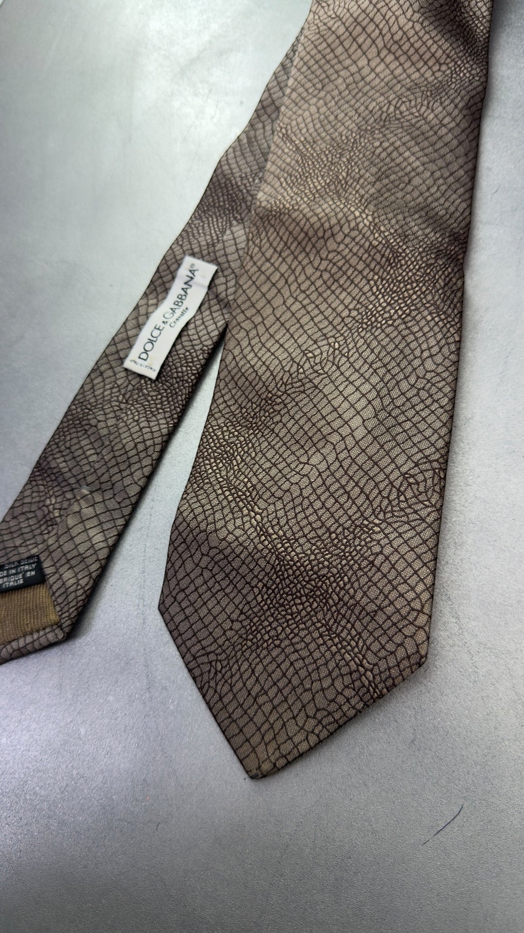 Dolce&Gabbana vintage snake print silk tie