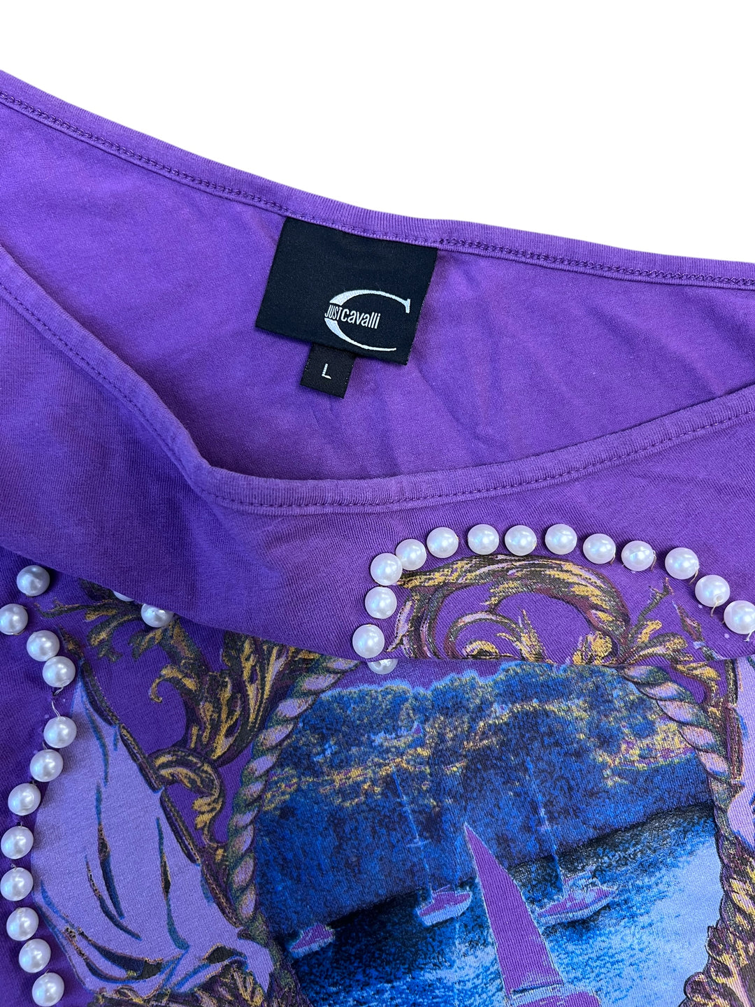 Just Cavalli y2k one shoulder top large