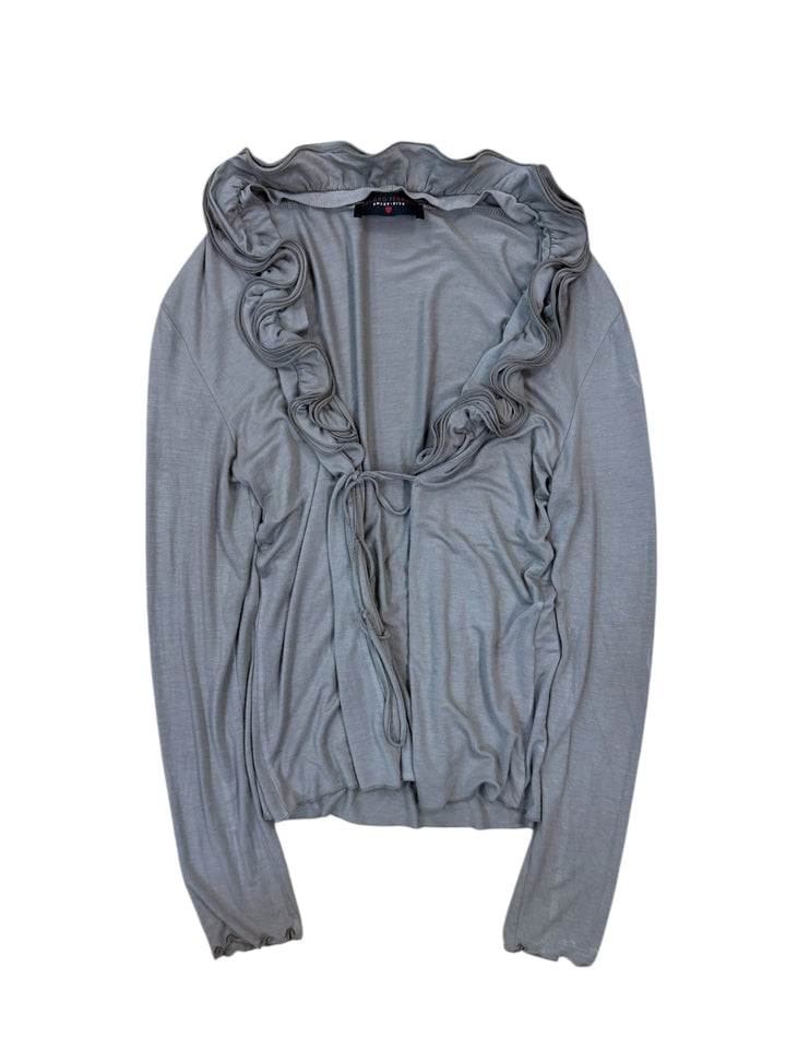 Sandro Ferrone ruffled tie-front cardigan