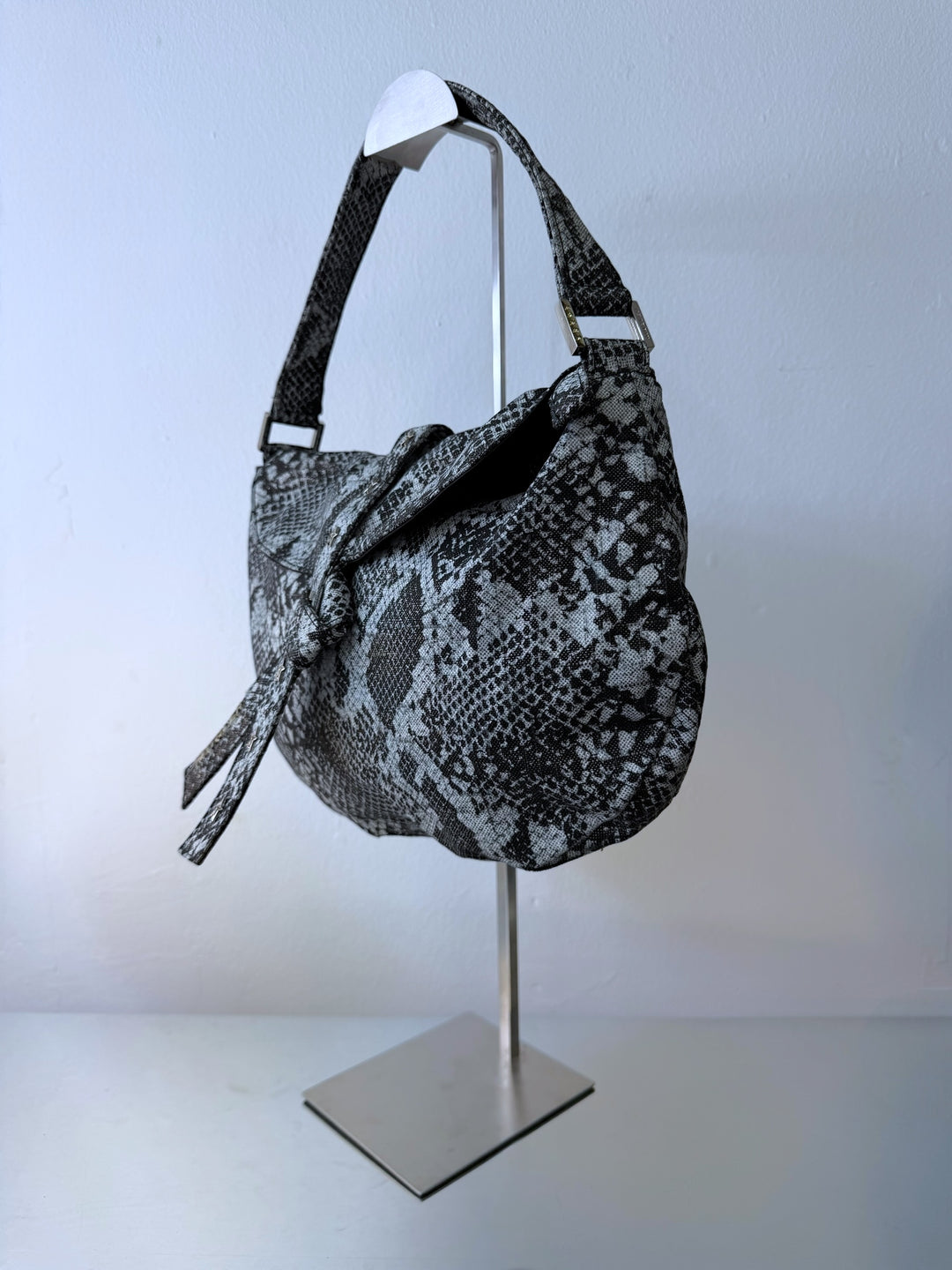 Mugler snake-print shoulder bag with star-stud details