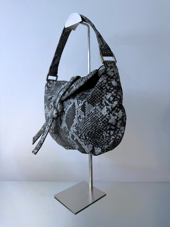 Mugler snake-print shoulder bag with star-stud details