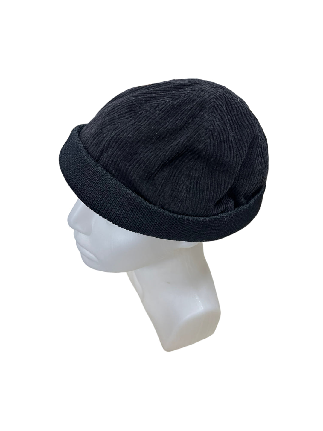 Vintage Cotton Black Beanie Onesize