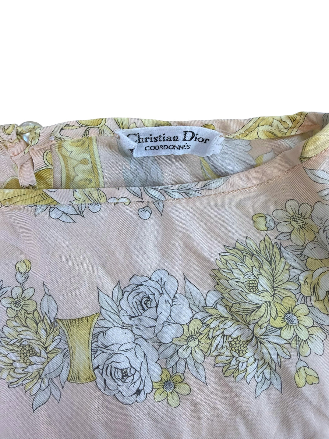 Christian Dior Coordonnés vintage silk baroque print top