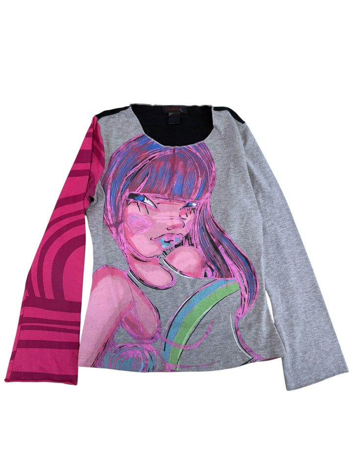 Custo Barcelona anime graphic long sleeve top