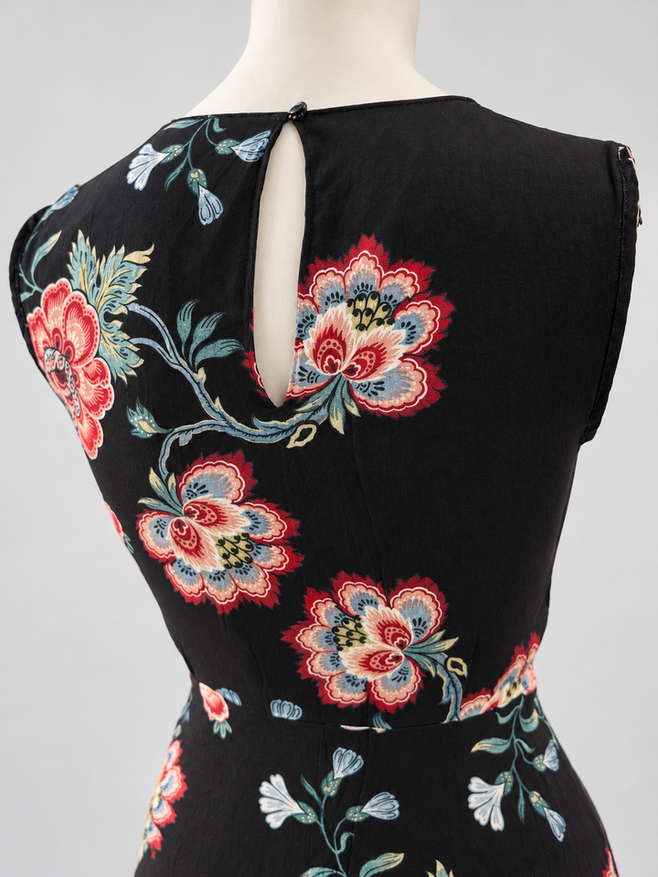 Pinko floral ruched midi dress