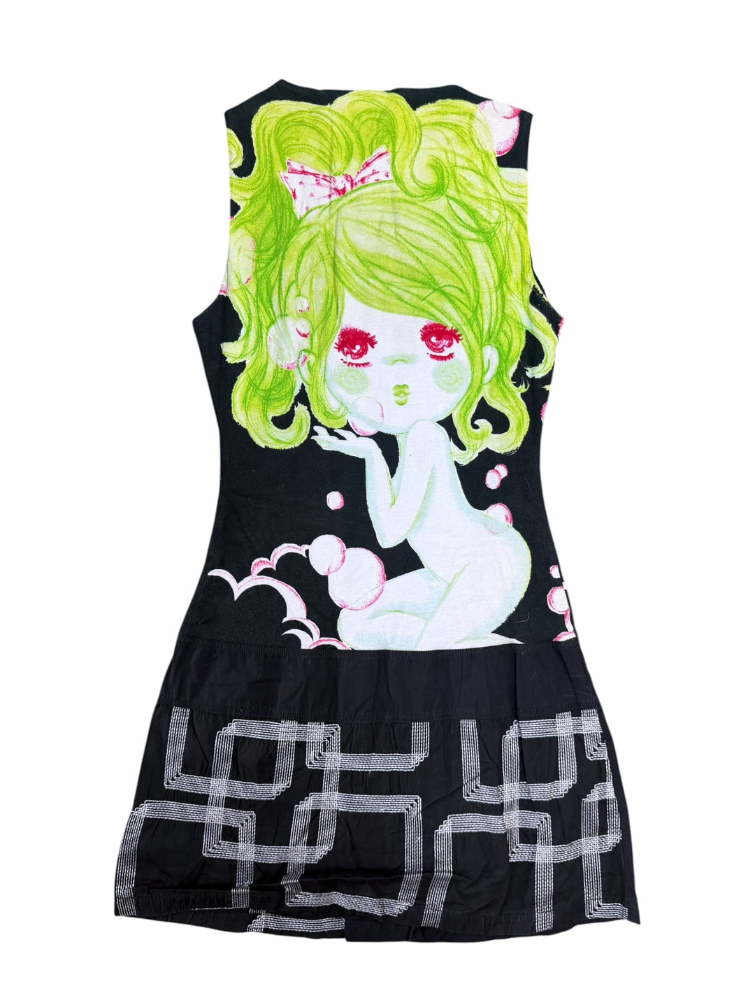 Custo Barcelona 2000s graphic girl mini dress small