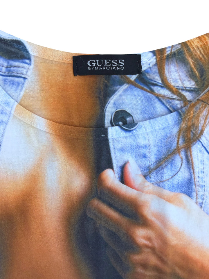 Vintage Guess by Marciano illusion print top made in Italy