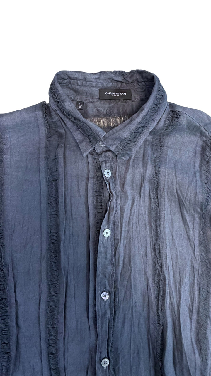 Costume National Homme distressed seam shirt