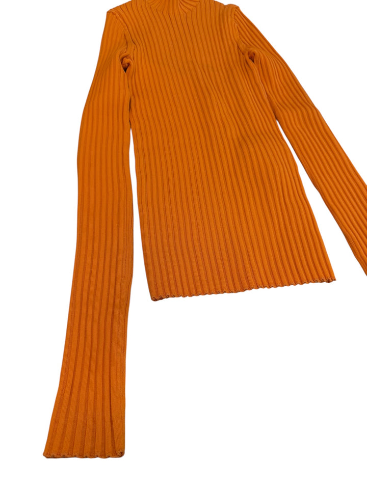 Acne Studios orange ribbed turtleneck sweater