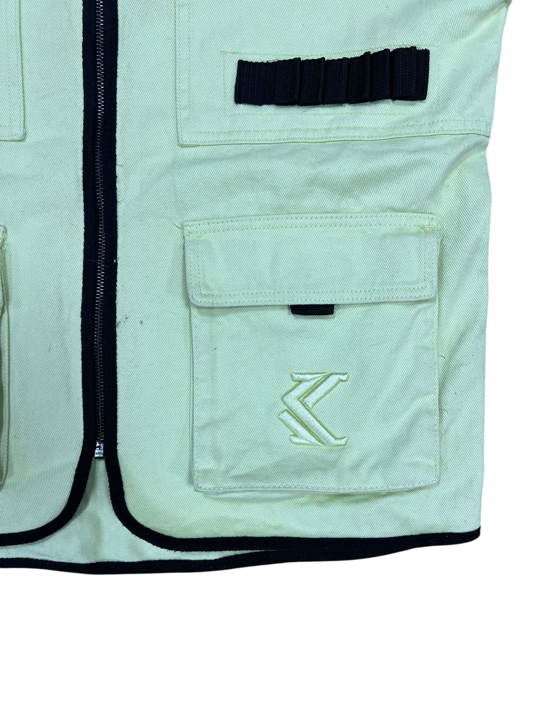 Karl Kani Denim Neon Yellow Vest Men’s Medium