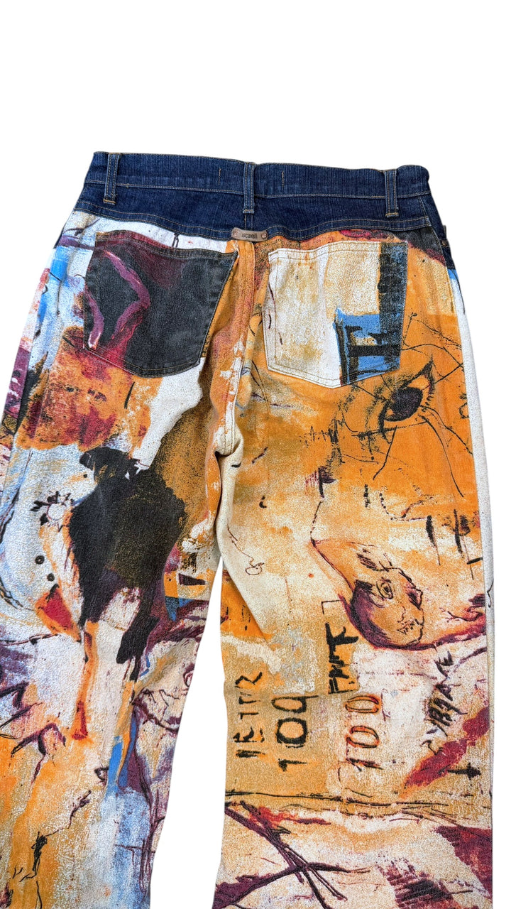 2000s Just Cavalli Archive French Dynasty Napoleon Denim Pants