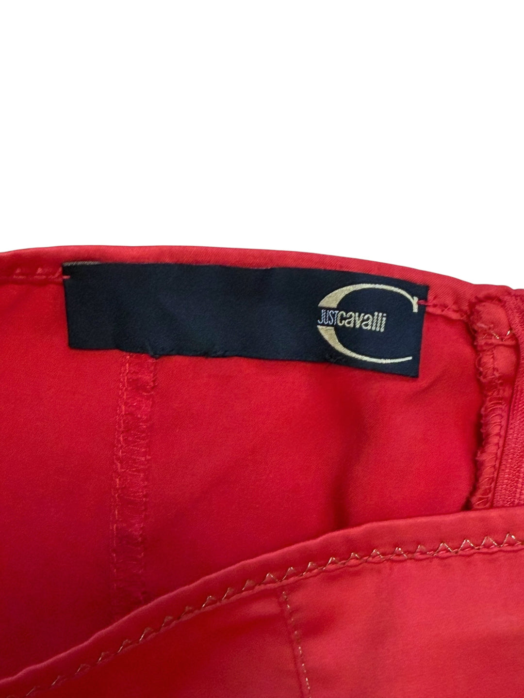 Just Cavalli red satin mermaid skirt