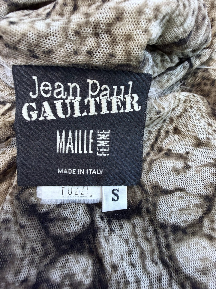 Jean Paul Gaultier Maille Femme trompe l’oeil cable print top