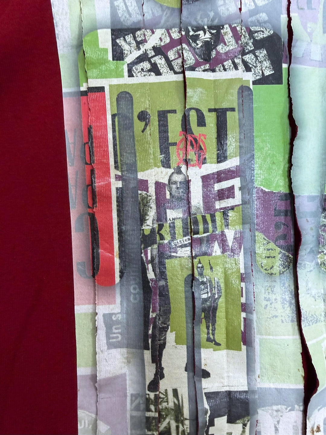 Jean Paul Gaultier pleated collage print sweatshirt